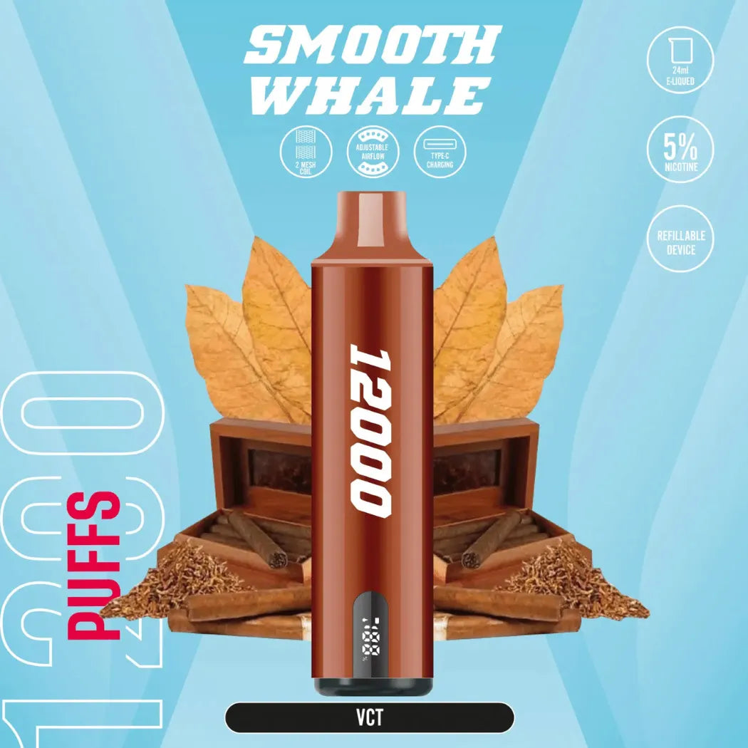 SMOOTH Whale 12000 Puffs Disposable Vape 2% & 5% in Dubai, UAE