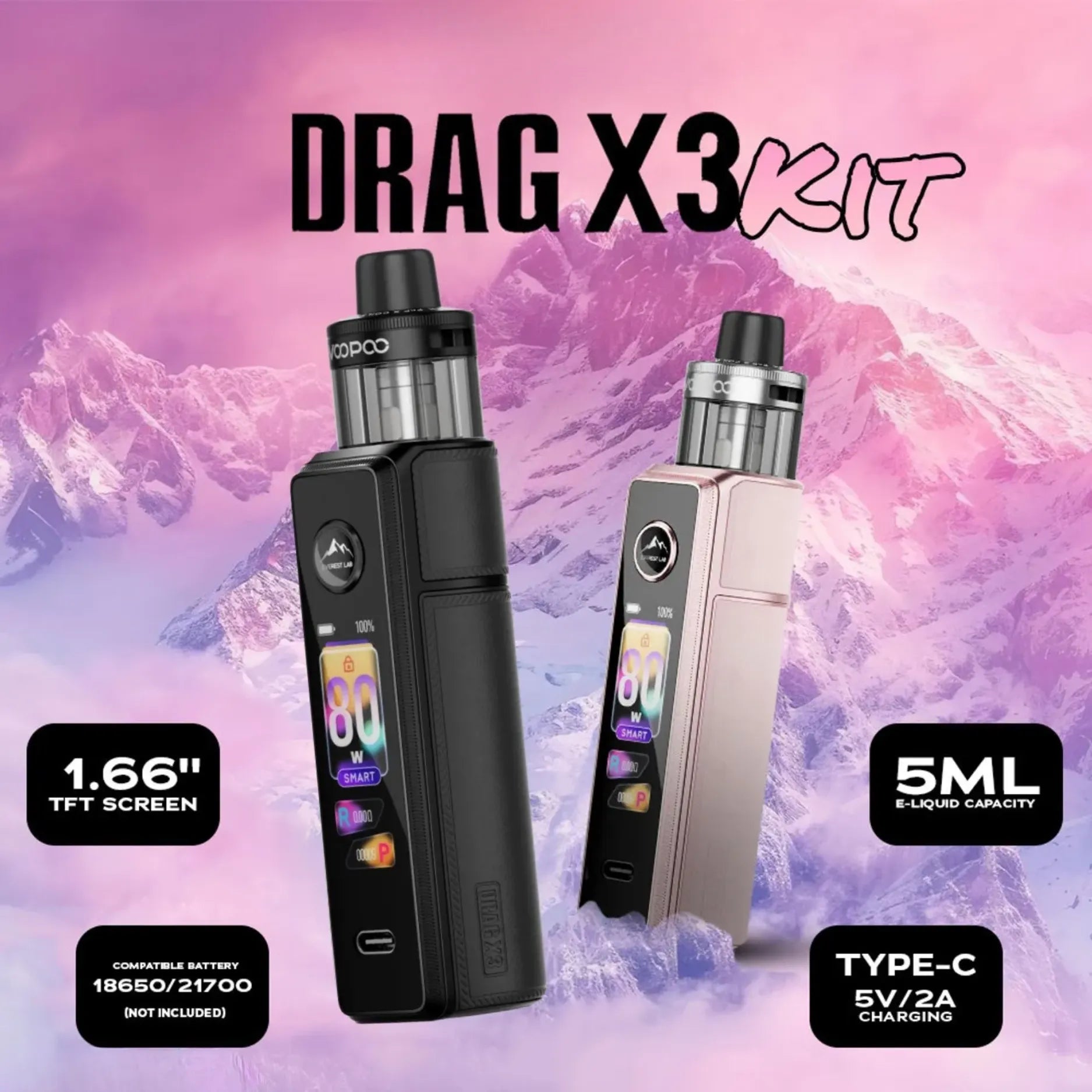 VooPoo Drag X3 Kit 80w