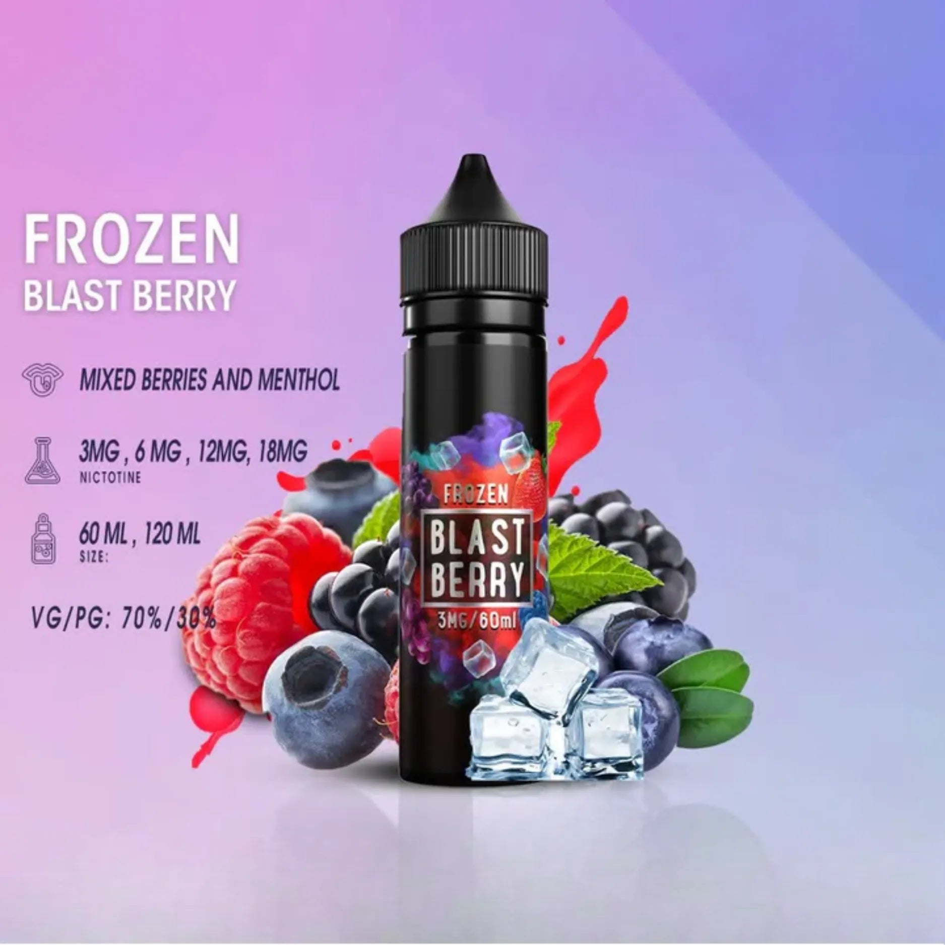 Sam Vapes Frozen Blast Berry 60ml E Liquid