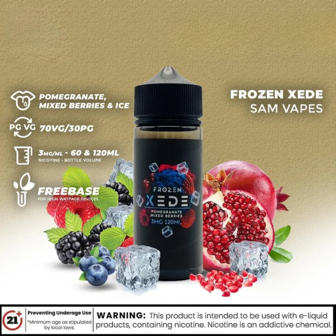 Frozen Xede Ejuice 60ml by Sam Vapes