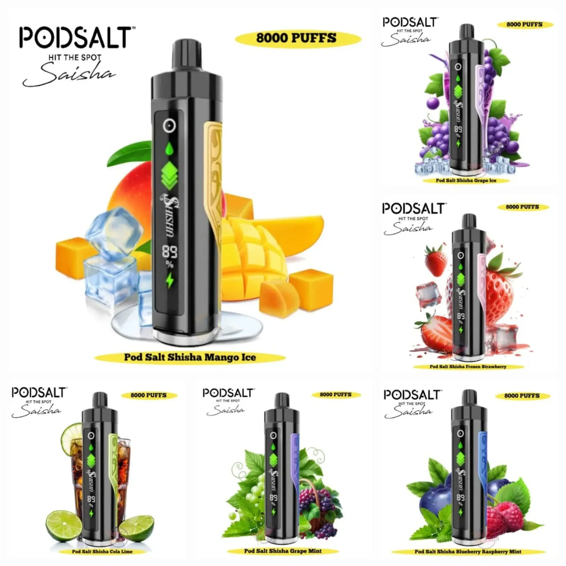 Pod Salt Shisha 8000 Puffs DTL 3mg In UAE