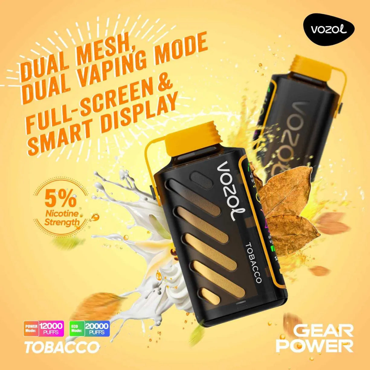Vozol Gear Power 20000 Puffs Dual Mode Disposable Vape in UAE