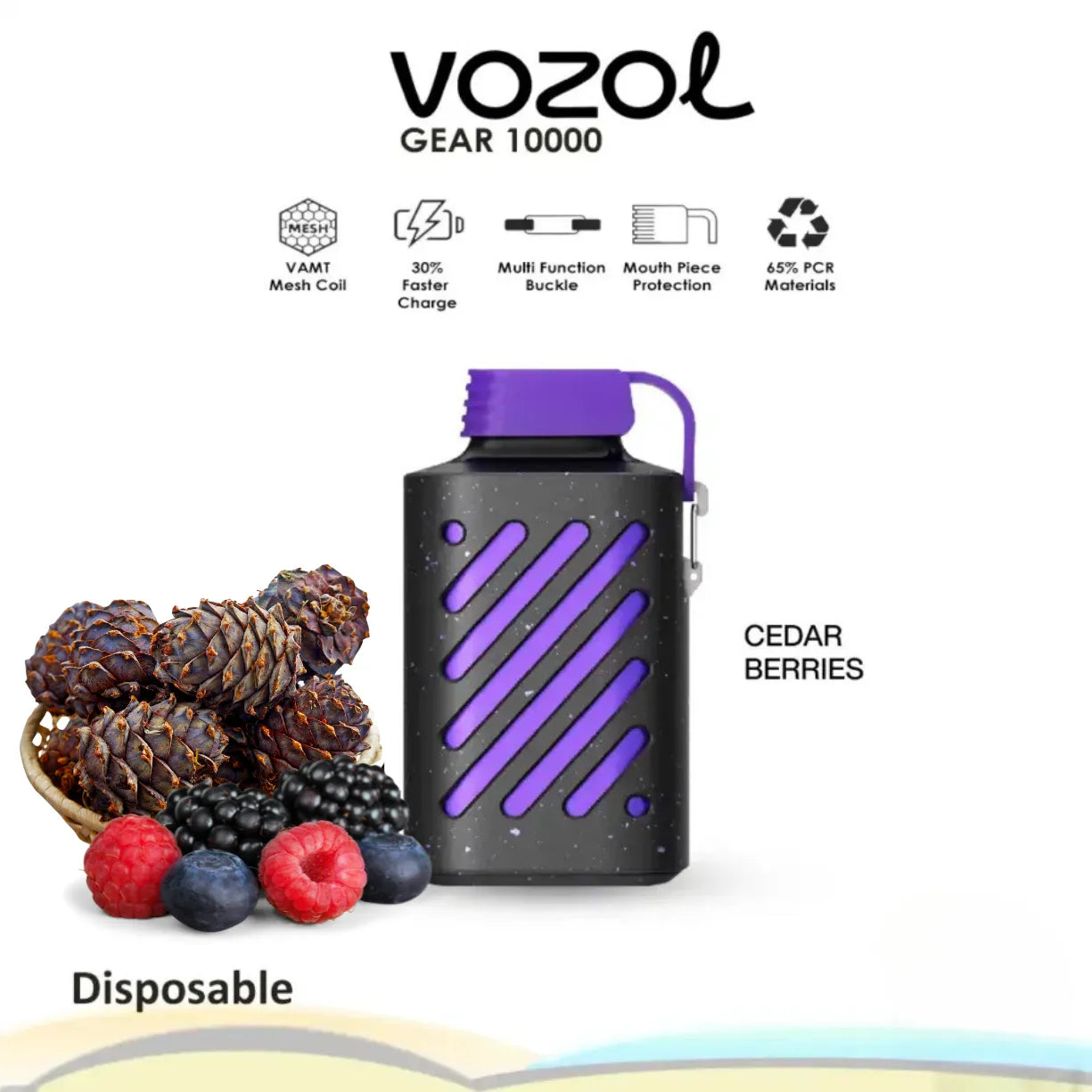 Vozol Gear 10000 Puffs 50mg Disposable Vape in Dubai