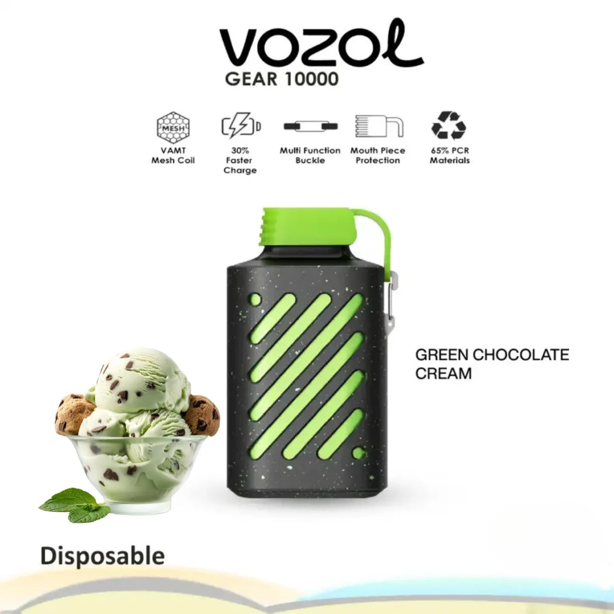 Vozol Gear 10000 Puffs 50mg Disposable Vape in Dubai