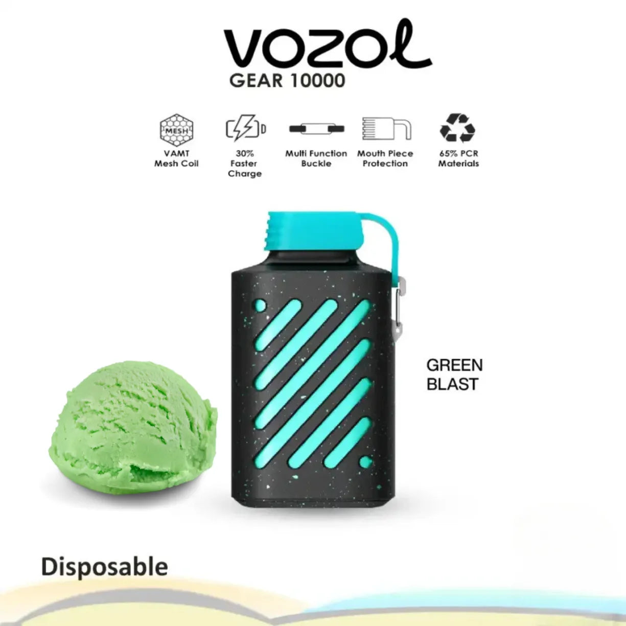 Vozol Gear 10000 Puffs 50mg Disposable Vape in Dubai