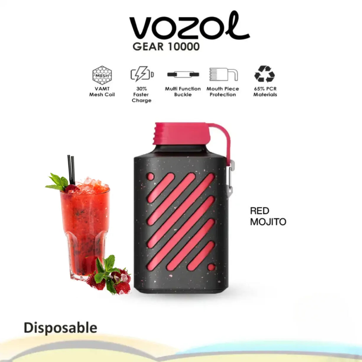Vozol Gear 10000 Puffs 50mg Disposable Vape in Dubai