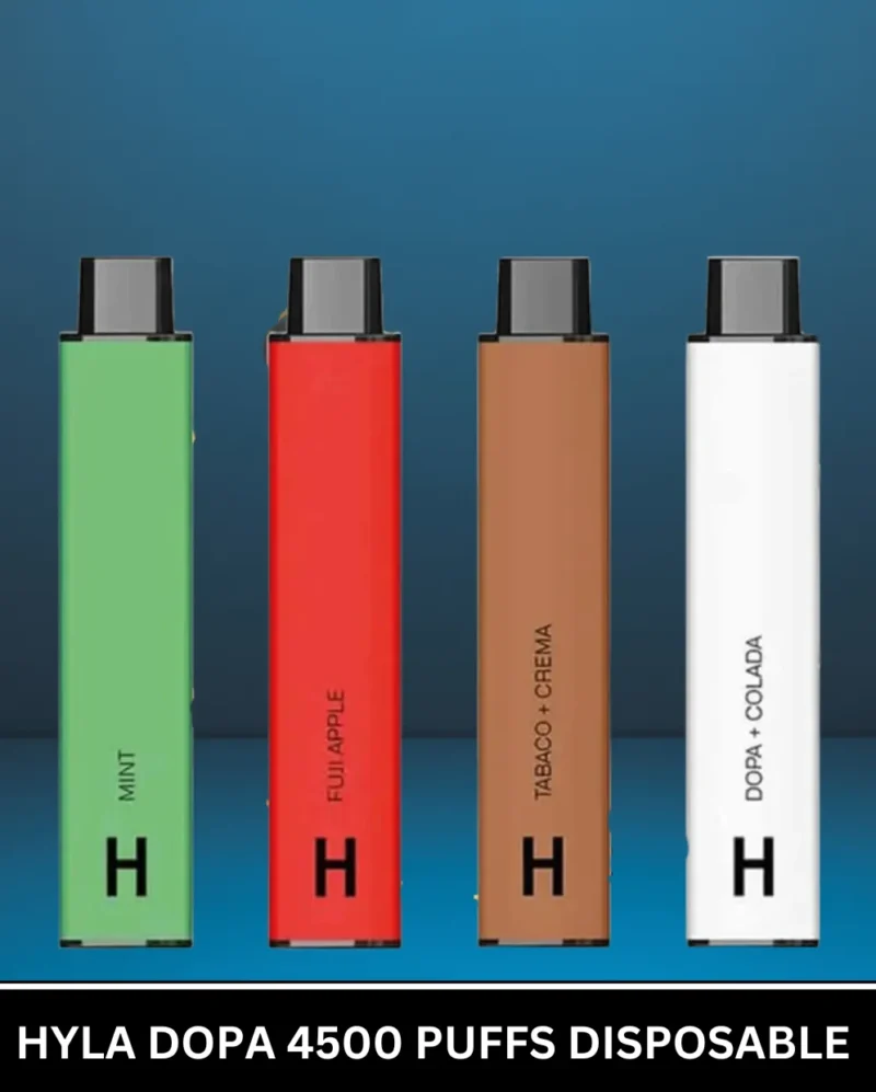 Hyla Dopa Disposable 4500 Puffs Nicotine Free Rechargeable Vape In Dubai