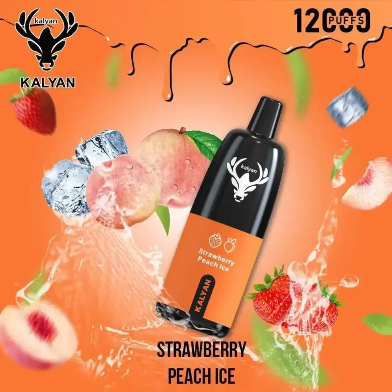 Best Kalyan 12000 Puffs - Strawberry Peach Ice