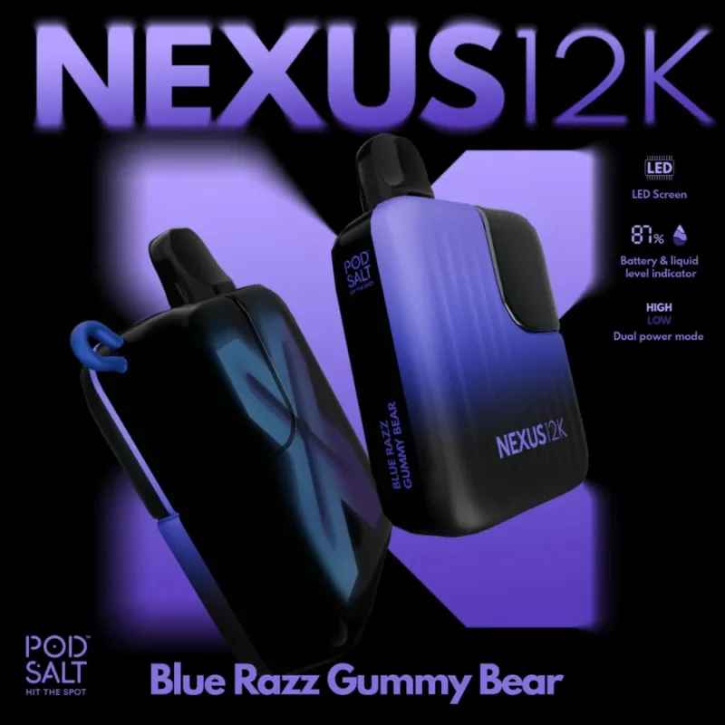 Best Pod Salt Nexus 12000 Puffs - Blue Razz Gummy Bear