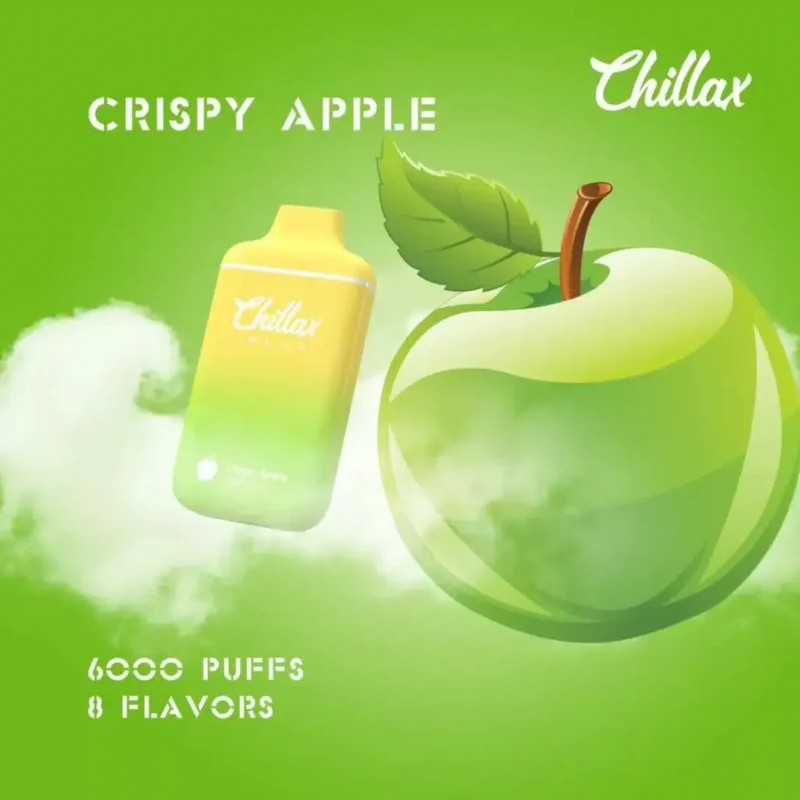 CHILLAX PLUS 6000 PUFFS Rechargeable Vape- Crispy Apple