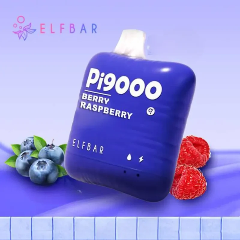 Elf Bar Pi9000 Puffs Disposable Vape 50mg in Dubai, UAE - Berry Raspberry