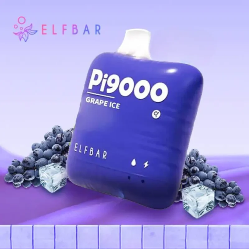 Elf Bar Pi9000 Puffs Disposable Vape 50mg in Dubai, UAE - Grape Ice