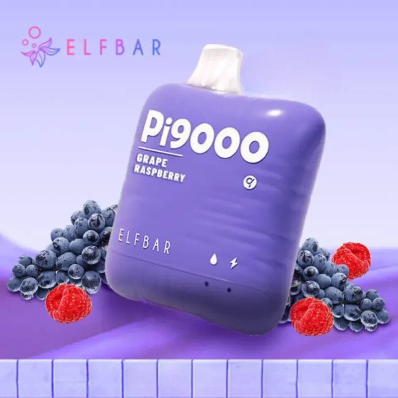 Elf Bar Pi9000 Puffs Disposable Vape 50mg in Dubai, UAE - Grape Raspberry