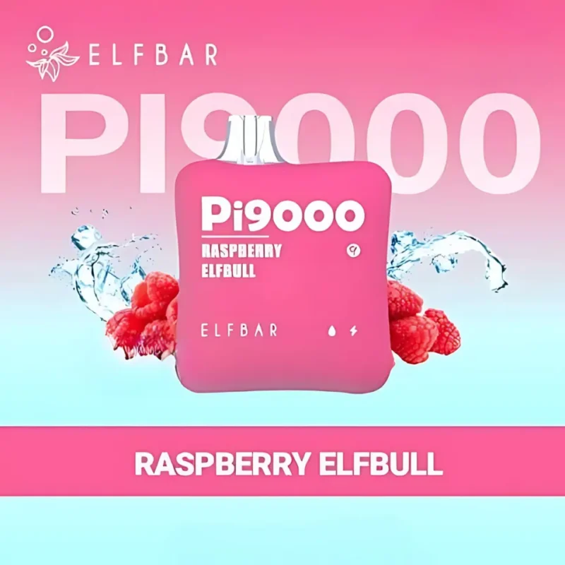 Elf Bar Pi9000 Puffs Disposable Vape 50mg in Dubai, UAE - Raspberry Elfbull