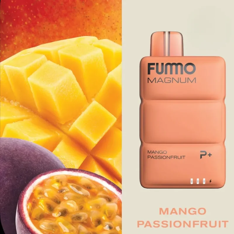 Fummo Magnum 8000 Puffs Disposable Vape 20mg in Dubai, UAE - Mango Passion Fruit