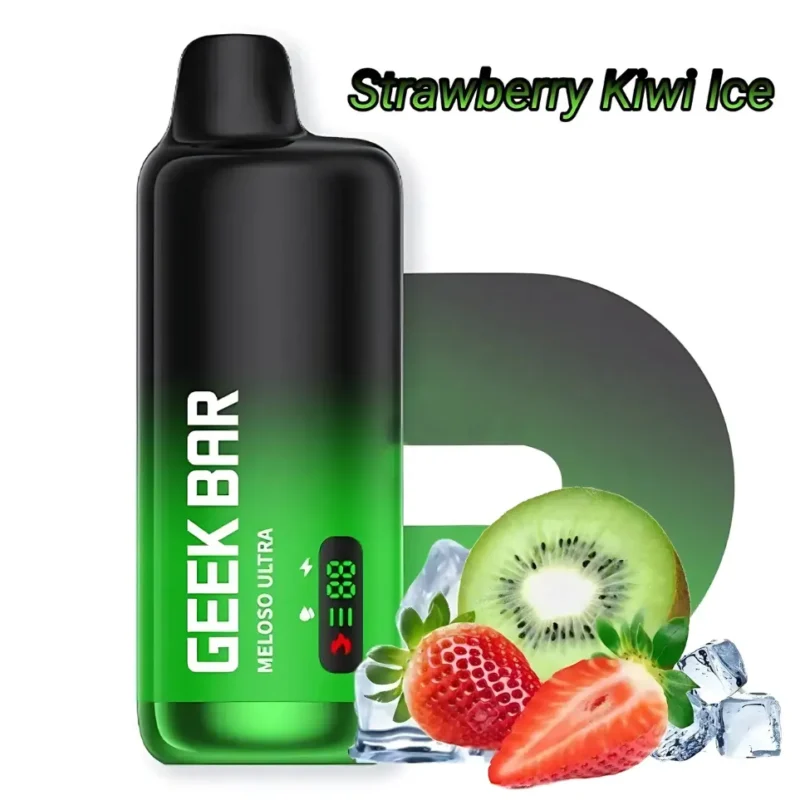 Geek Bar Meloso 10000 Puffs Disposable Vape in Dubai, UAE - Strawberry Kiwi Ice