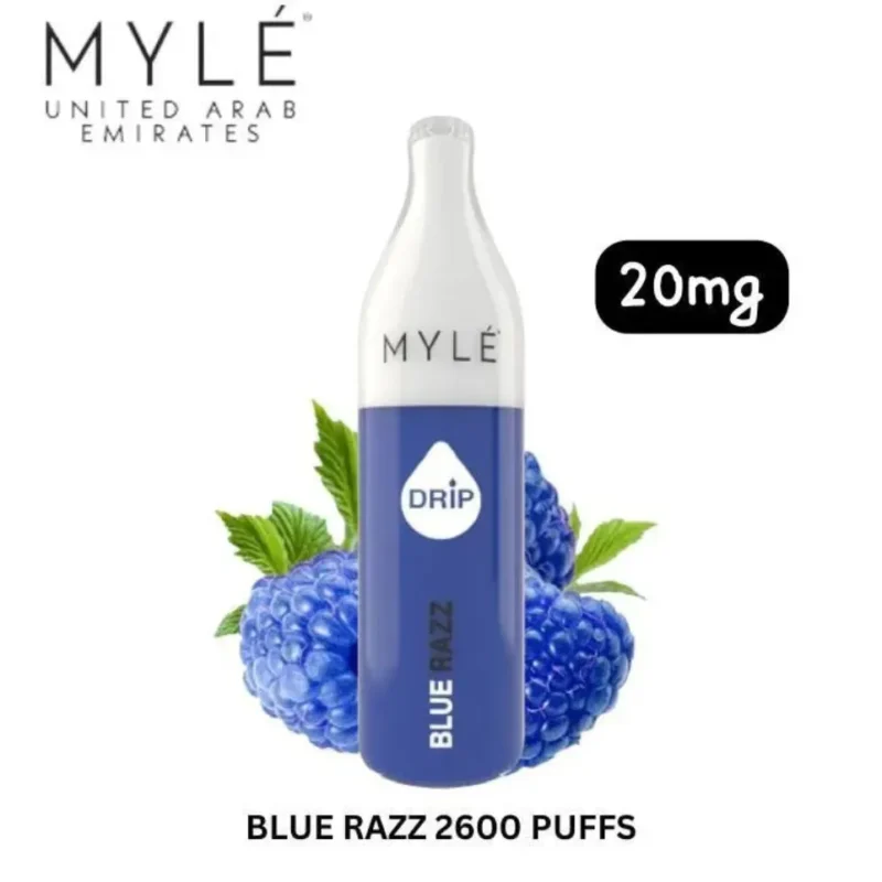 Myle Drip 2600 Puffs Disposable Vape 20mg in Dubai, UAE - Blue Razz