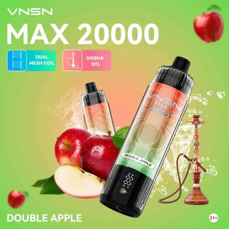 VNSN Max Shisha 20000 Puffs Disposable Vape 50mg in Dubai, UAE - Double Apple