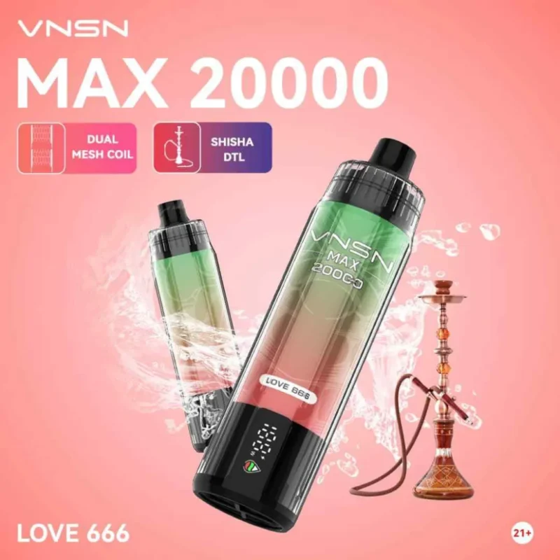 VNSN Max Shisha 20000 Puffs Disposable Vape 50mg in Dubai, UAE - Love 666
