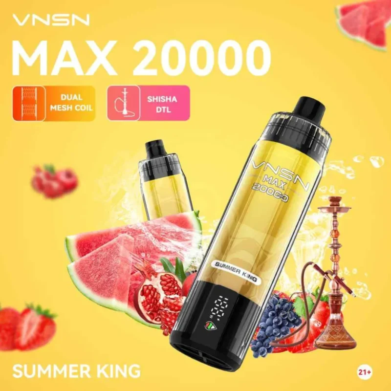 VNSN Max Shisha 20000 Puffs Disposable Vape 50mg in Dubai, UAE - Summer king