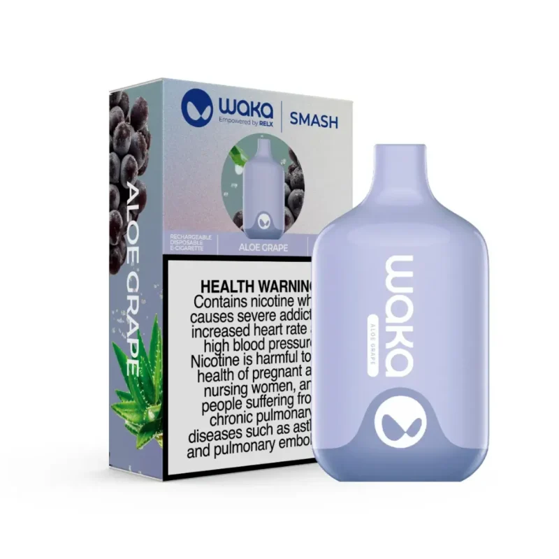 Aloe Grape - Waka Smash 5500 Puffs Disposable Vape 20 mg in Dubai, UAE