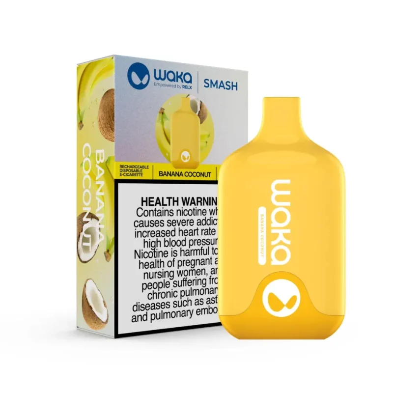 Banana Coconut - Waka Smash 5500 Puffs Disposable Vape 20 mg in Dubai, UAE