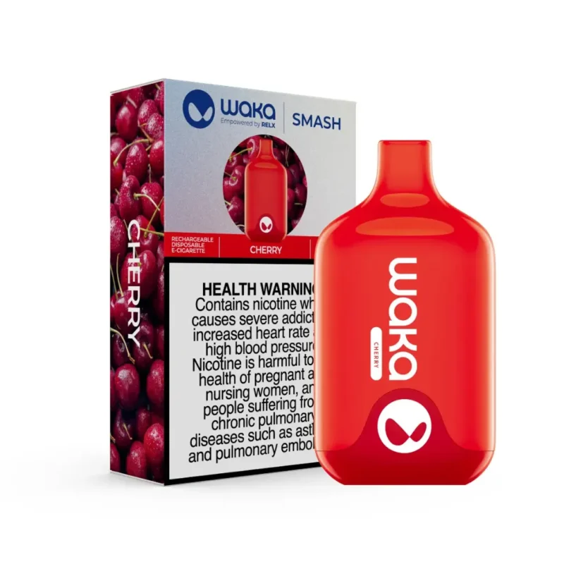Cherry - Waka Smash 5500 Puffs Disposable Vape 20 mg in Dubai, UAE