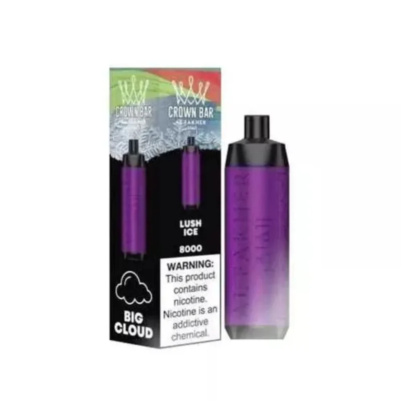 Crown Bar Al Fakher 8000 Puffs 50mg Disposable Vape in Dubai, UAE - Lush Ice