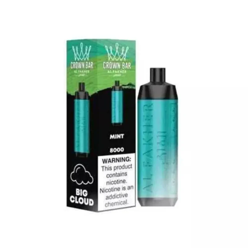 Crown Bar Al Fakher 8000 Puffs 50mg Disposable Vape in Dubai, UAE - Mint