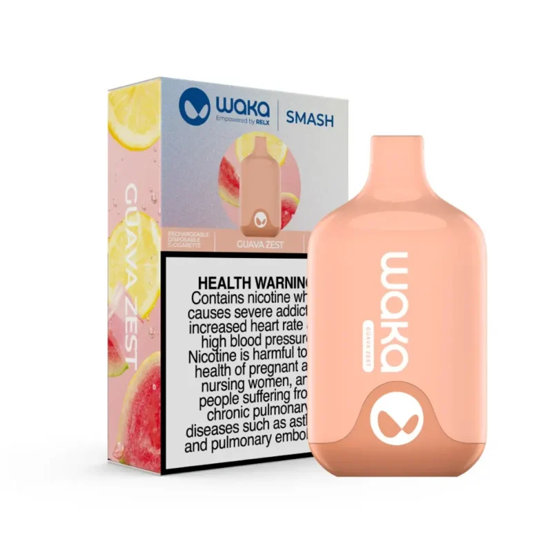 Guava Zest - Waka Smash 5500 Puffs Disposable Vape 20 mg in Dubai, UAE
