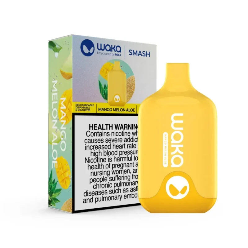 Mango Melon Aloe - Waka Smash 5500 Puffs Disposable Vape 20 mg in Dubai, UAE