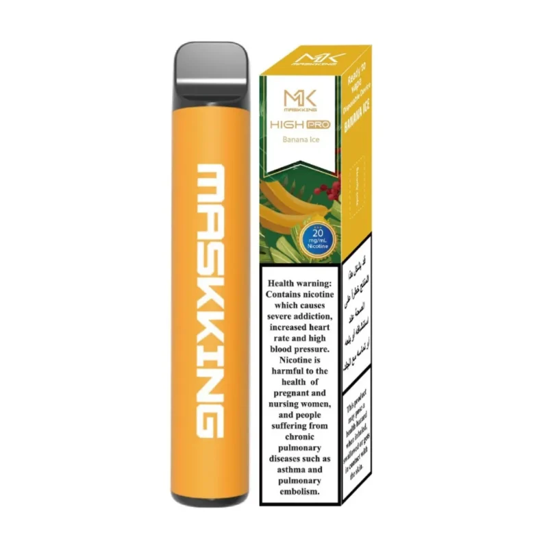 Maskking High PRO 1000 Puffs Disposable Vape 50mg in Dubai, UAE- Banana Ice