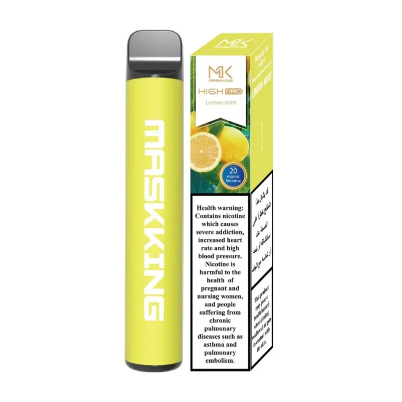 Maskking High PRO 1000 Puffs Disposable Vape 50mg in Dubai, UAE- Lemon Mint