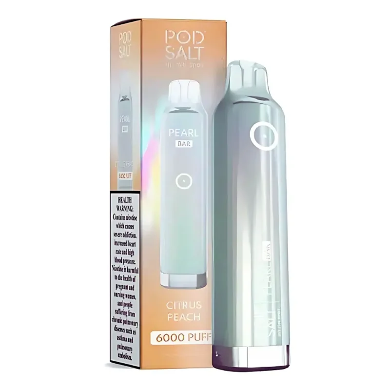Pod Salt Pearl Bar 6000 Puffs 20mg_ml Disposable Vape in Dubai, UAE- Citrus Peach