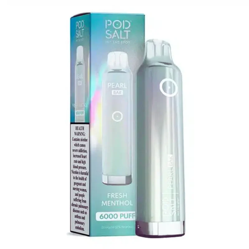 Pod Salt Pearl Bar 6000 Puffs 20mg_ml Disposable Vape in Dubai, UAE- Fresh Menthol