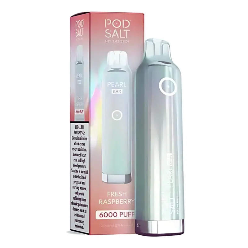 Pod Salt Pearl Bar 6000 Puffs 20mg_ml Disposable Vape in Dubai, UAE- Fresh Raspberry
