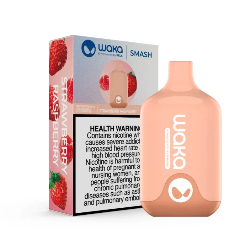 Strawberry Raspberry - Waka Smash 5500 Puffs Disposable Vape 20 mg in Dubai, UAE