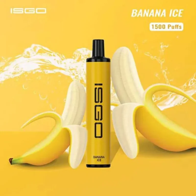 Banana Ice - ISGO Paris 1500 Puffs Disposable Vape in Dubai, UAE