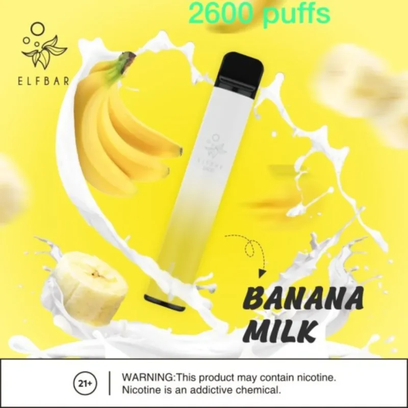Banana Milk - Elf Bar 2600 Puffs 20mg Disposable Vape in Dubai, UAE