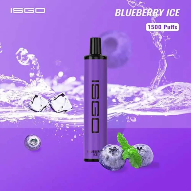 Blueberry Ice - ISGO Paris 1500 Puffs Disposable Vape in Dubai, UAE