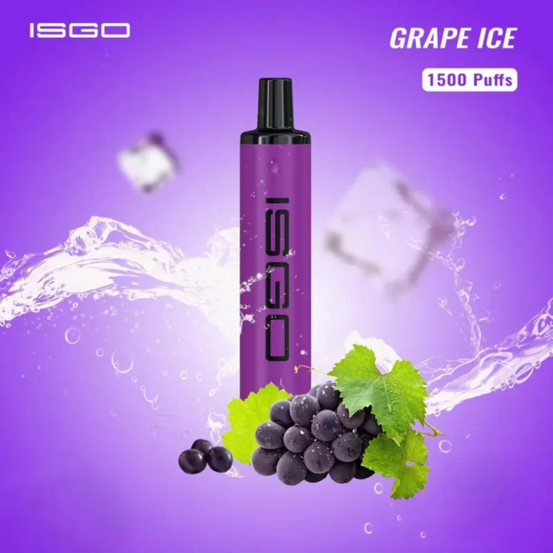 Grape Ice - ISGO Paris 1500 Puffs Disposable Vape in Dubai, UAE