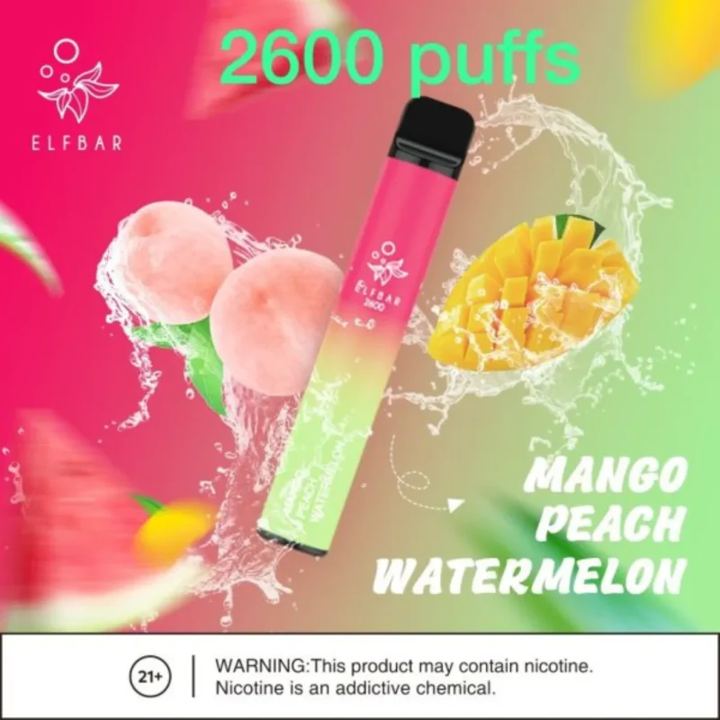 Mango Peach Watermelon - Elf Bar 2600 Puffs 20mg Disposable Vape in Dubai, UAE