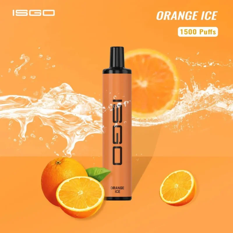 Orange Ice - ISGO Paris 1500 Puffs Disposable Vape in Dubai, UAE