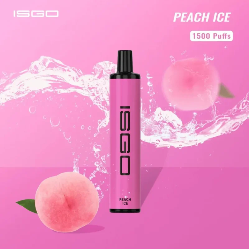 Peach Ice - ISGO Paris 1500 Puffs Disposable Vape in Dubai, UAE