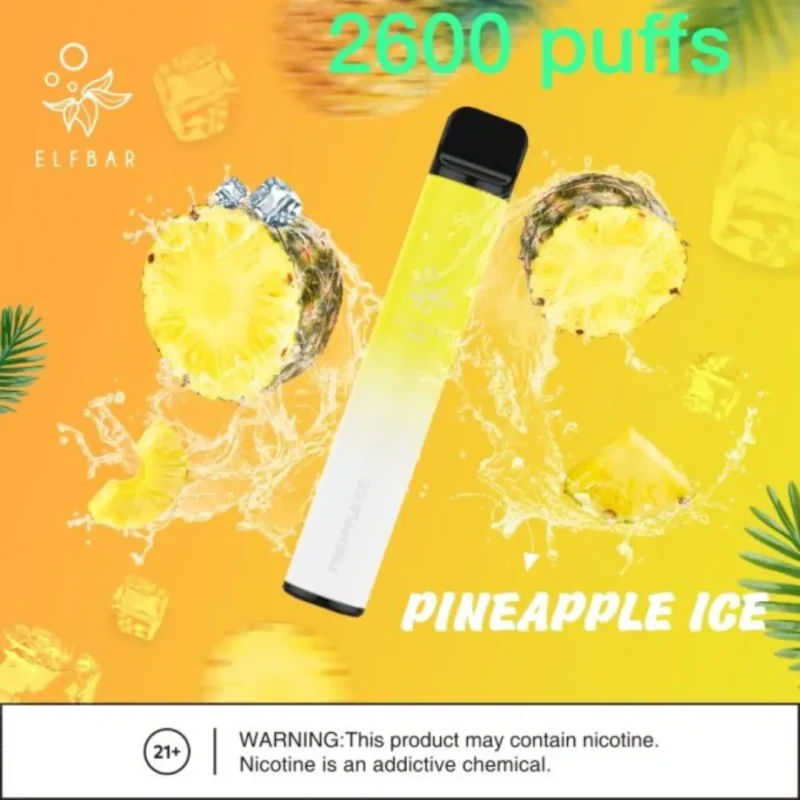 Pineapple Ice - Elf Bar 2600 Puffs 20mg Disposable Vape in Dubai, UAE