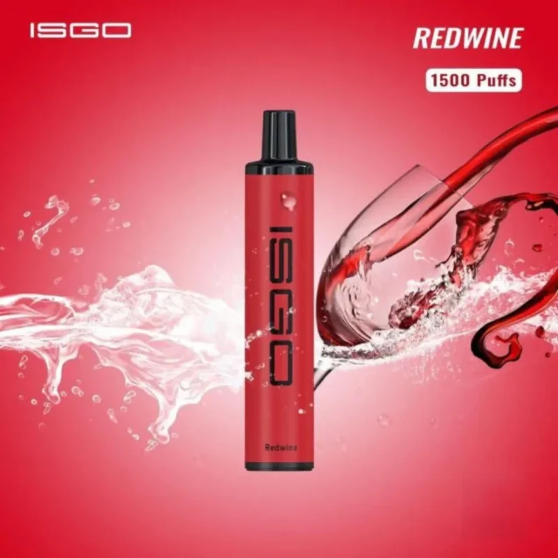 Red Wine - ISGO Paris 1500 Puffs Disposable Vape in Dubai, UAE