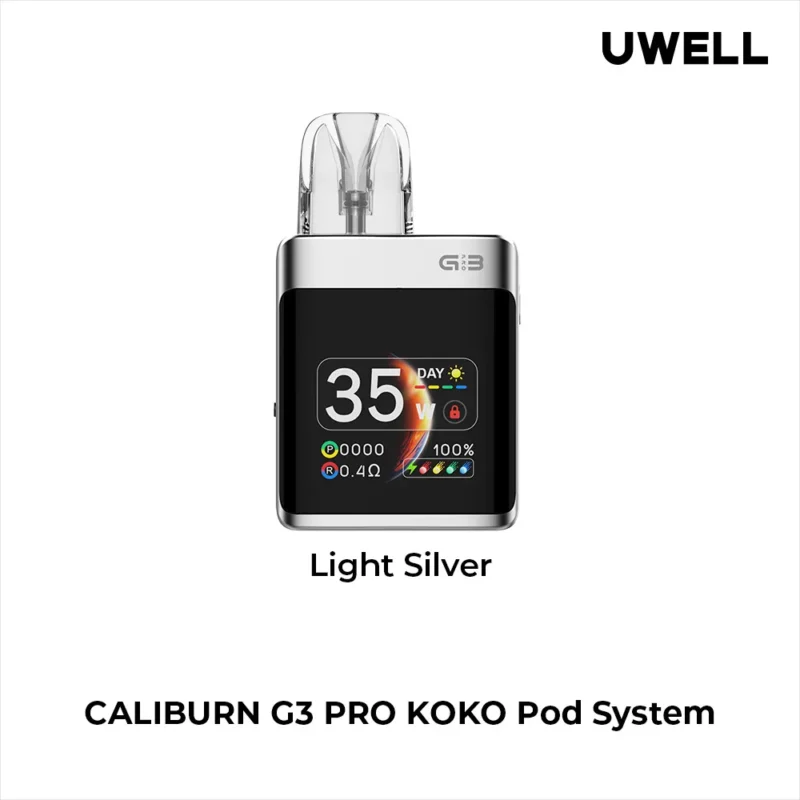 UWELL Caliburn G3 Pro Koko Pod System - Light Silver