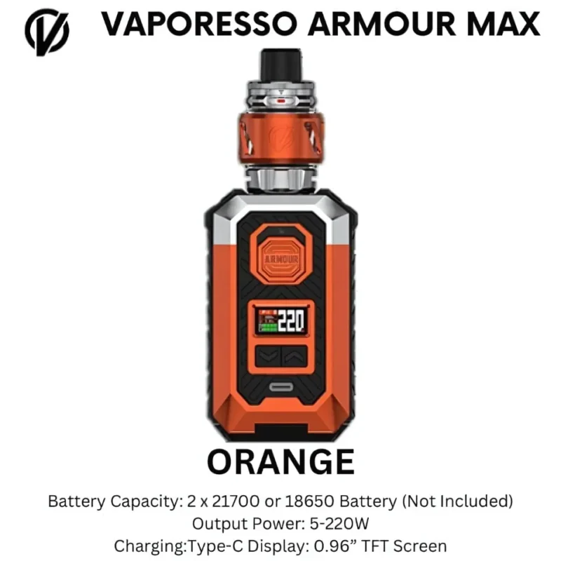 VAPORESSO Armour MAX Kit 220W Pod System Vape Kit in Dubai, UAE- Orange