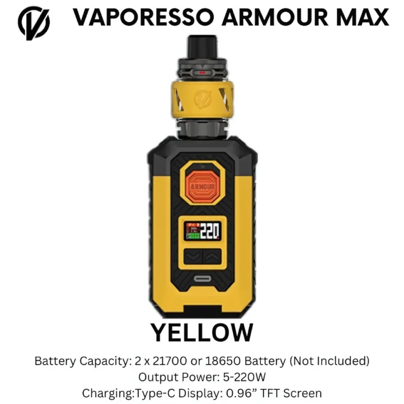 VAPORESSO Armour MAX Kit 220W Pod System Vape Kit in Dubai, UAE- Yellow