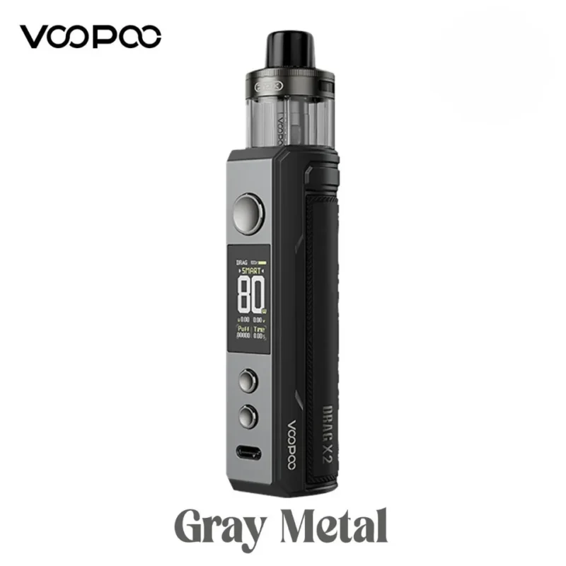 VOOPOO Drag X2 Pod System Kit 80W in Dubai, UAE - Gray Metal